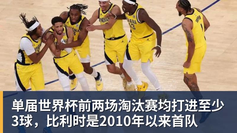 九游体育单届世界杯前两场淘汰赛均打进至少3球，比利时是2010年以来首队