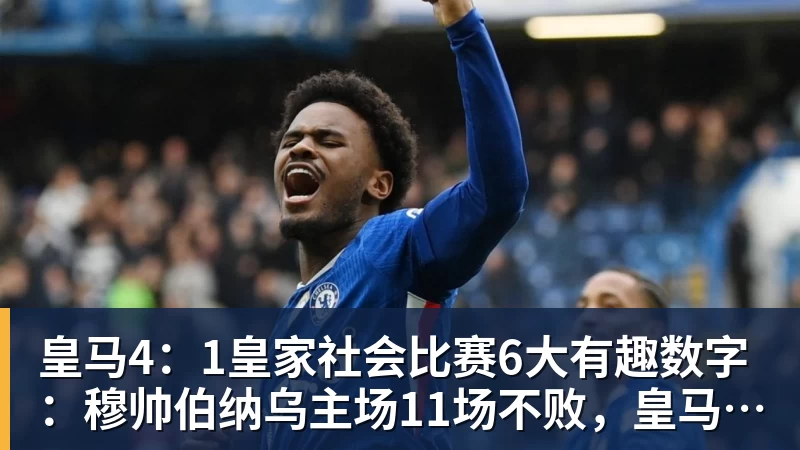 九游体育皇马4：1皇家社会比赛6大有趣数字：穆帅伯纳乌主场11场不败，皇马西甲联赛10不败