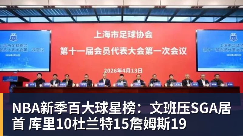 九游体育NBA新季百大球星榜：文班压SGA居首 库里10杜兰特15詹姆斯19